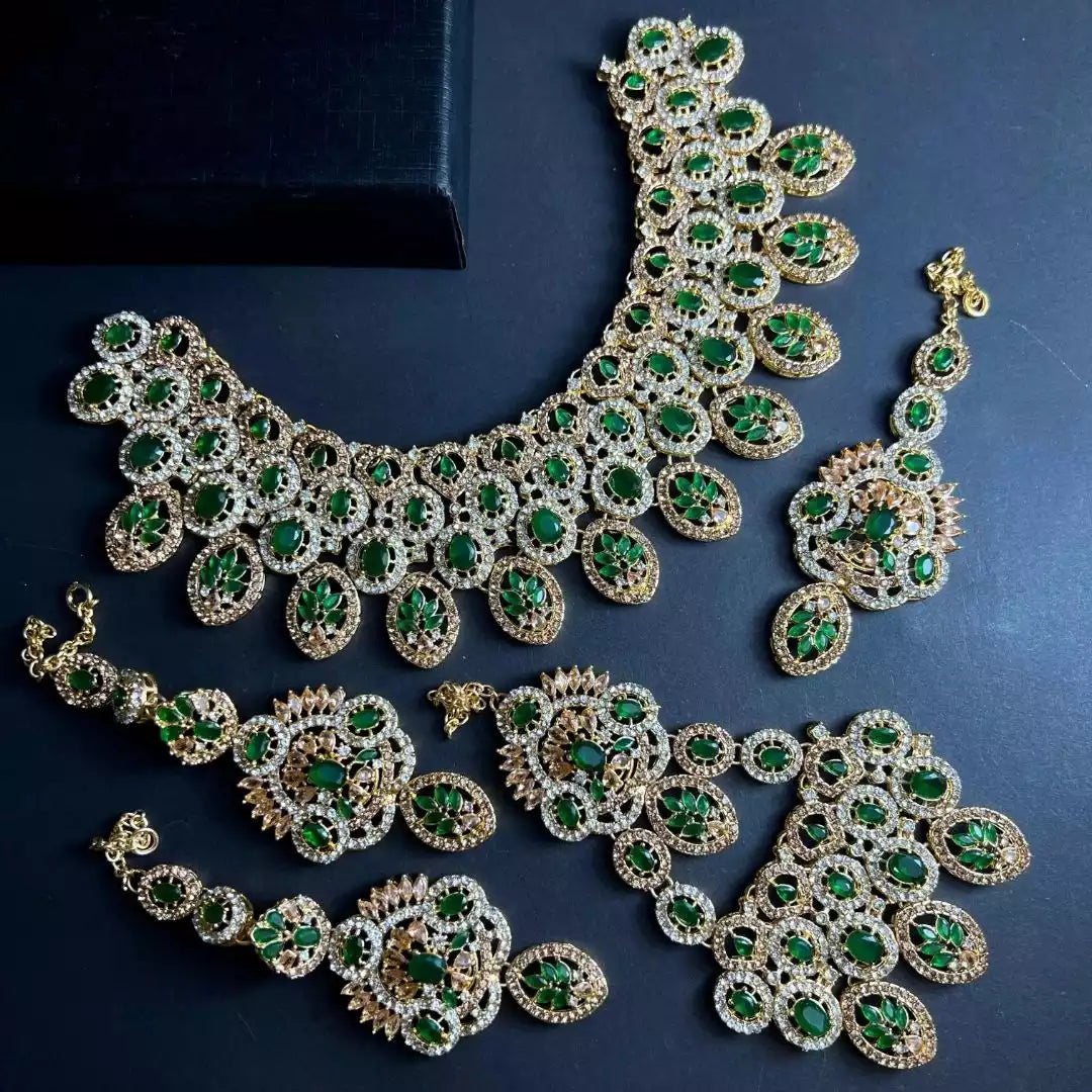 Zircon bridal set with jhumar