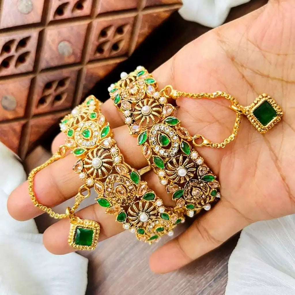 Zircon openable bangle pair