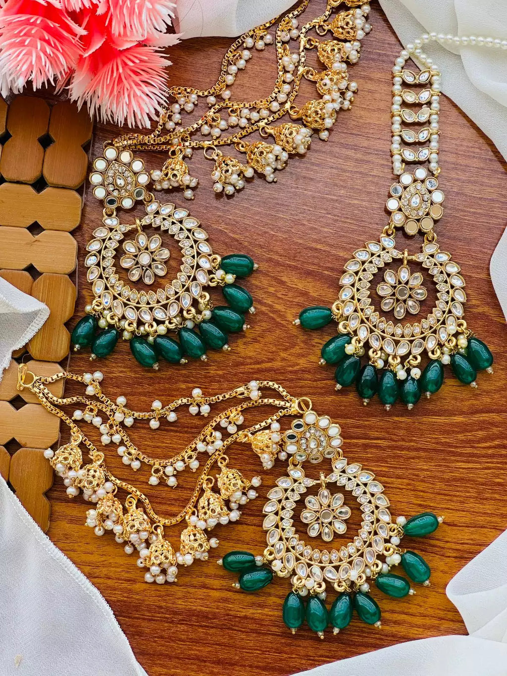 Big size Bahubali earrings teeka