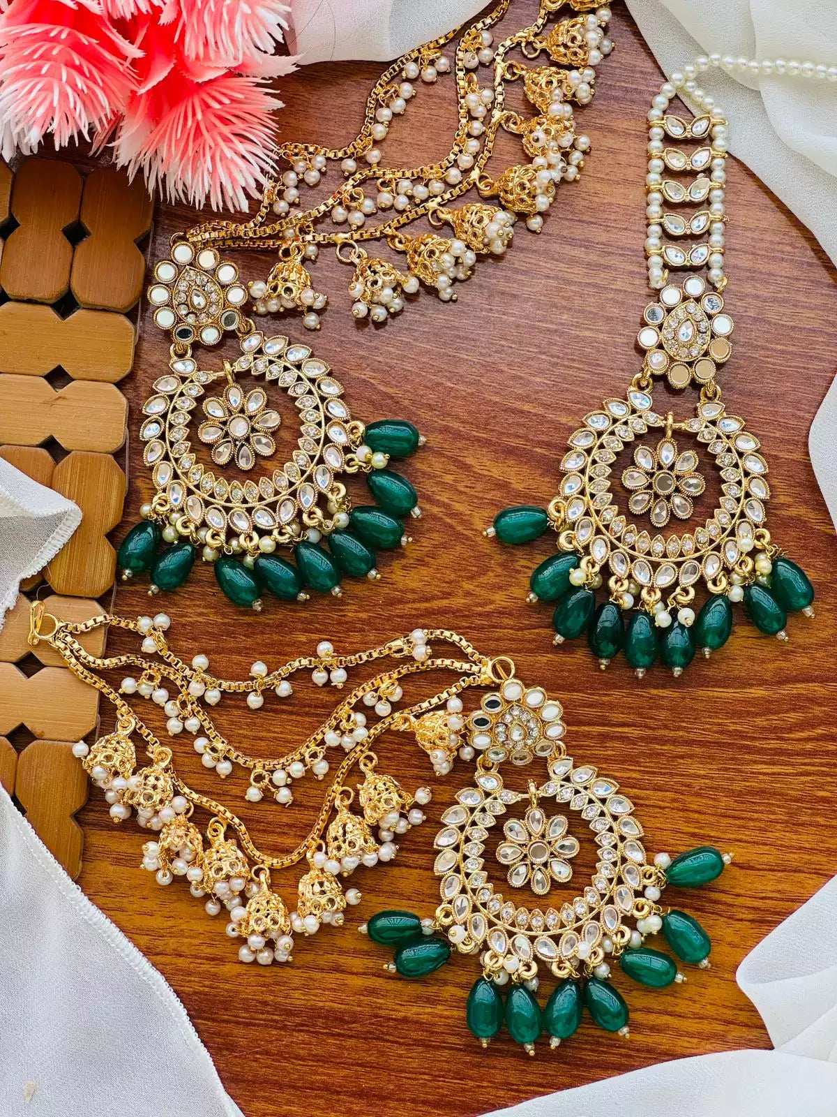 Big size Bahubali earrings teeka
