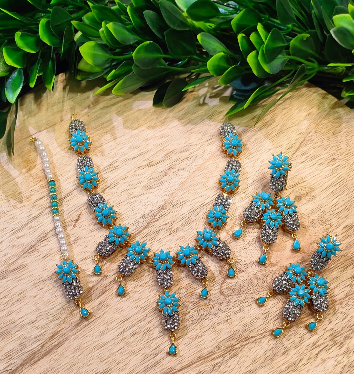 High quality zircon necklace set