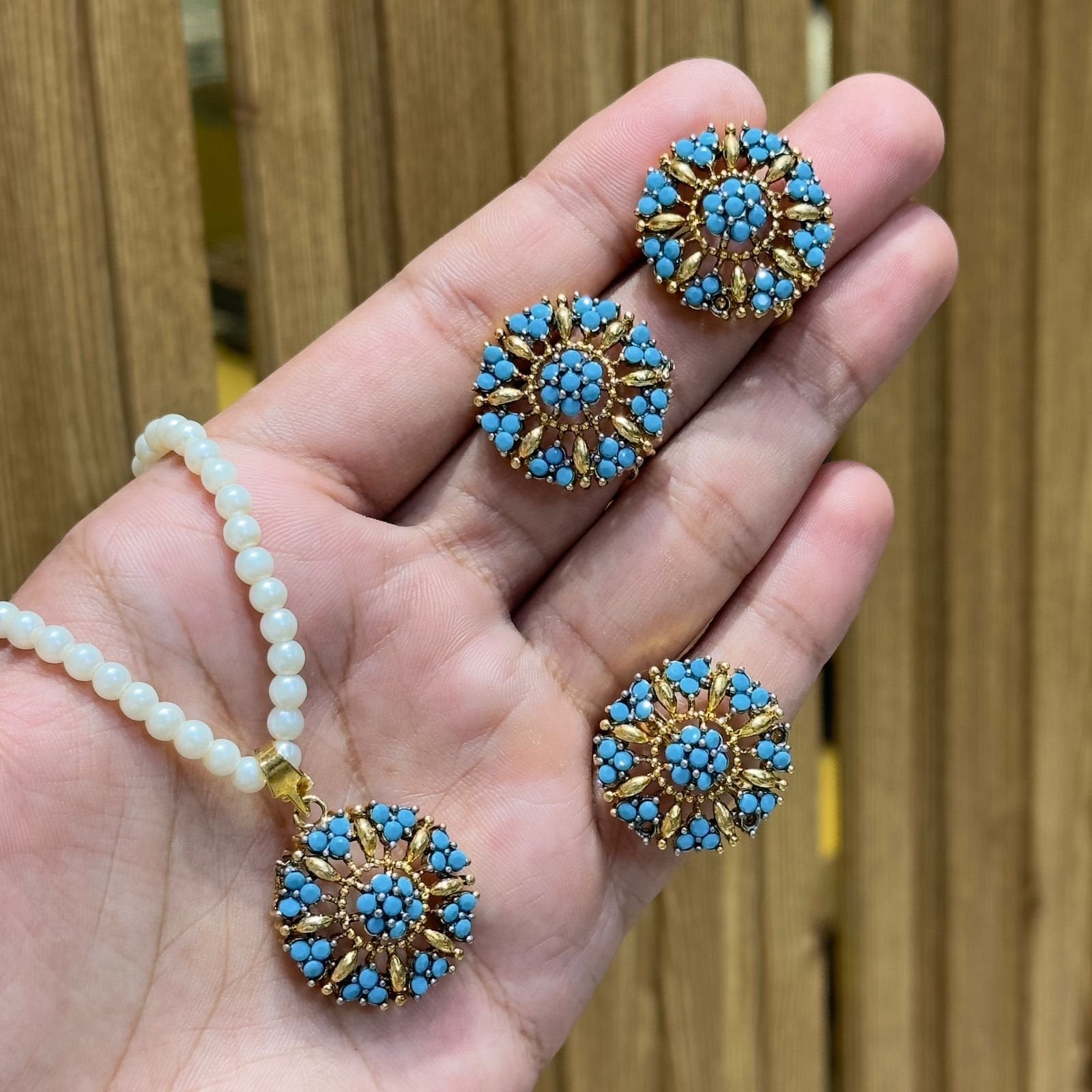 Gold plated locket set
