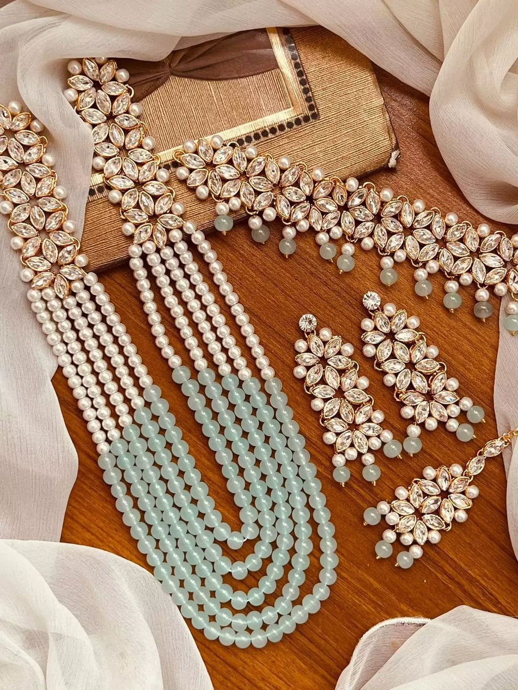 Heavy bridal kundan maala set