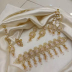 Zircon choker set with ring