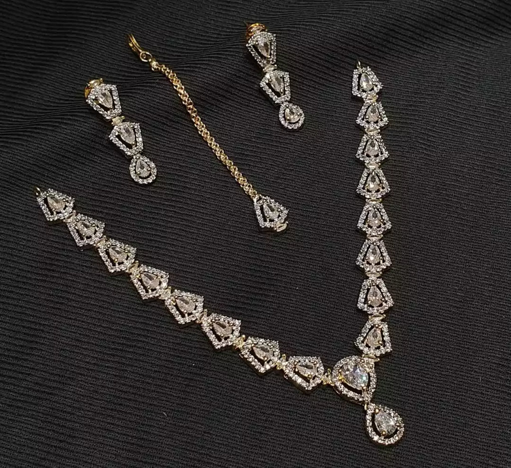 Micro zircon necklace set
