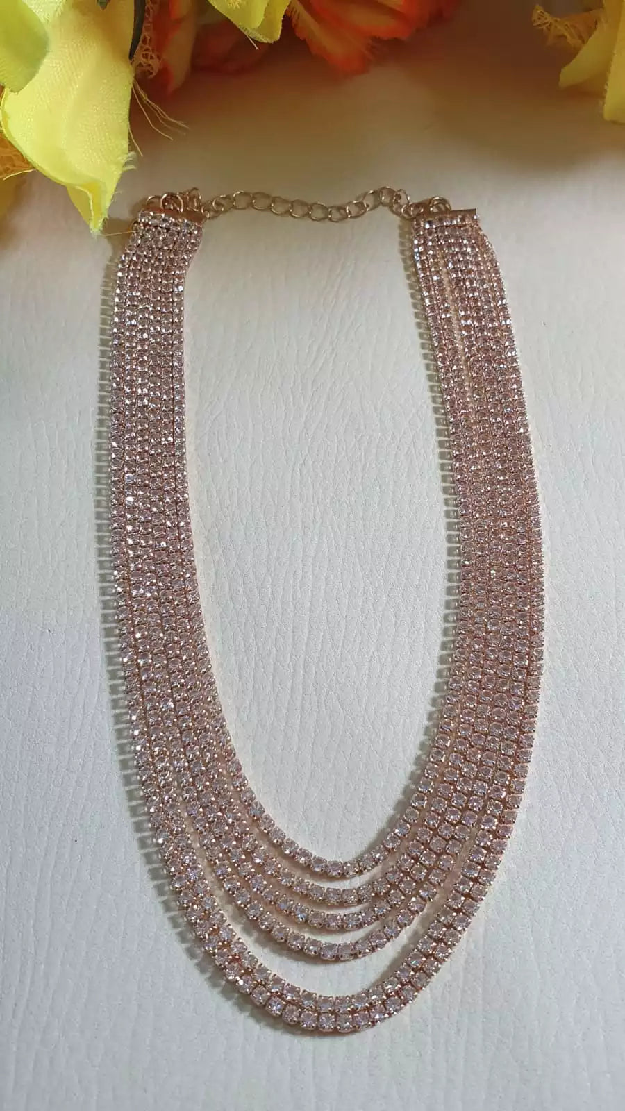 6 Layer Zircon necklace