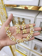 Zircon designer necklace set