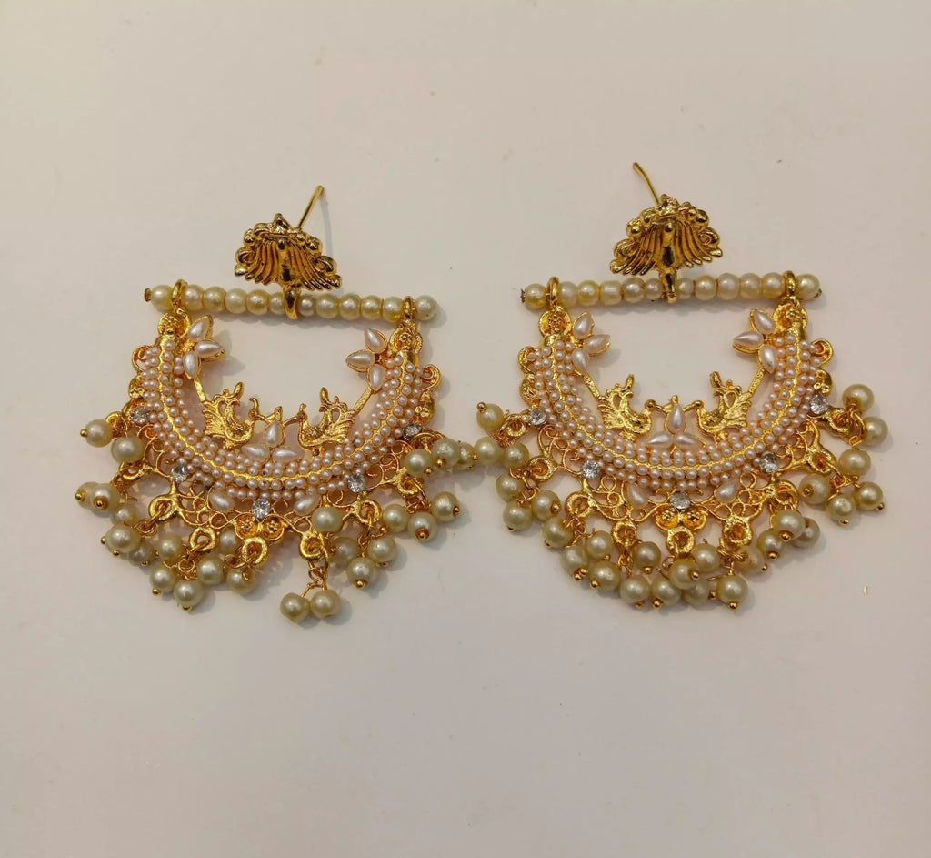 Gold plated designer earrings