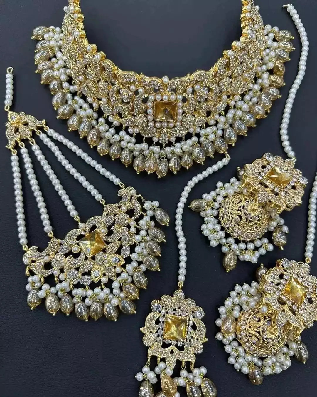 Zircon bridal set with jhumar