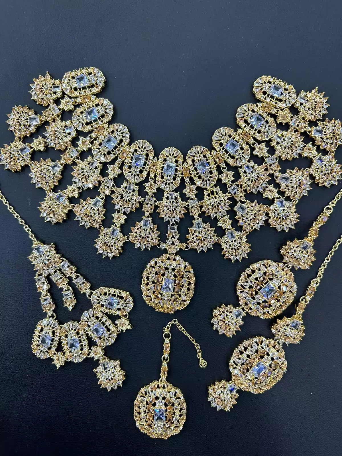 AD Zircon bridal set with jhumar