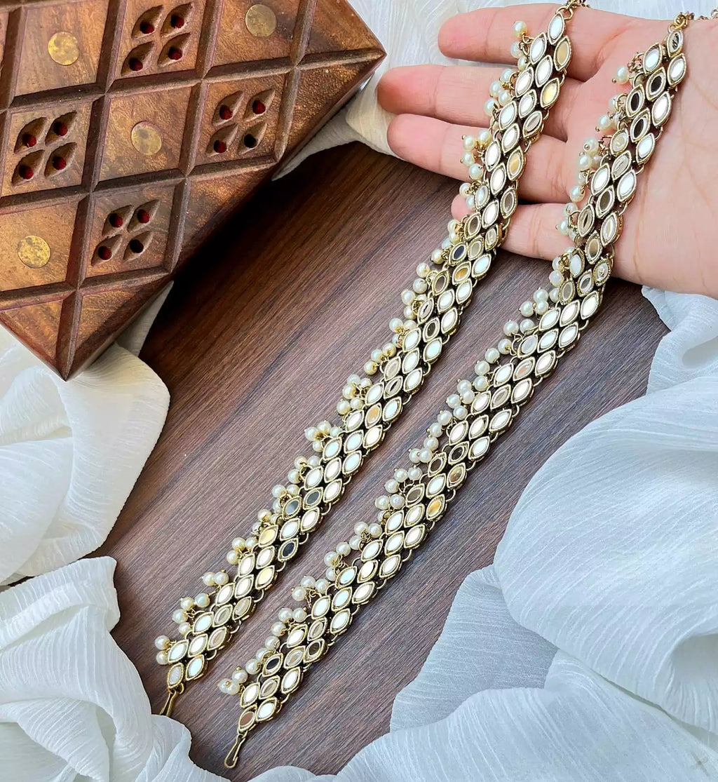 Kundan anklet pair-004