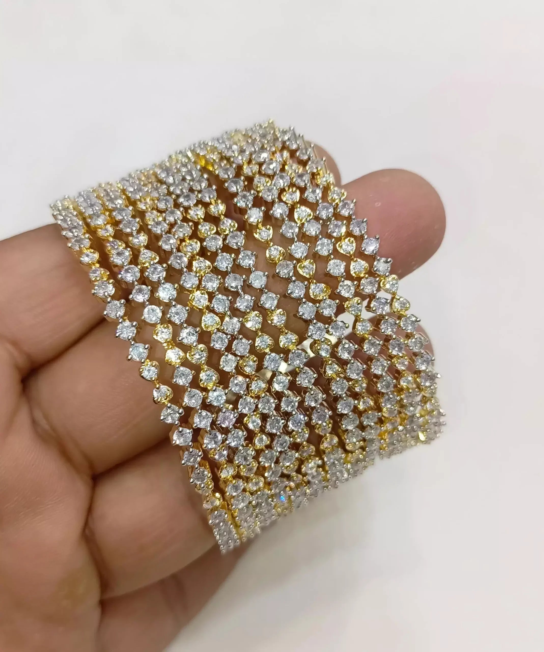 Zircon 12 pcs bangle set Main image