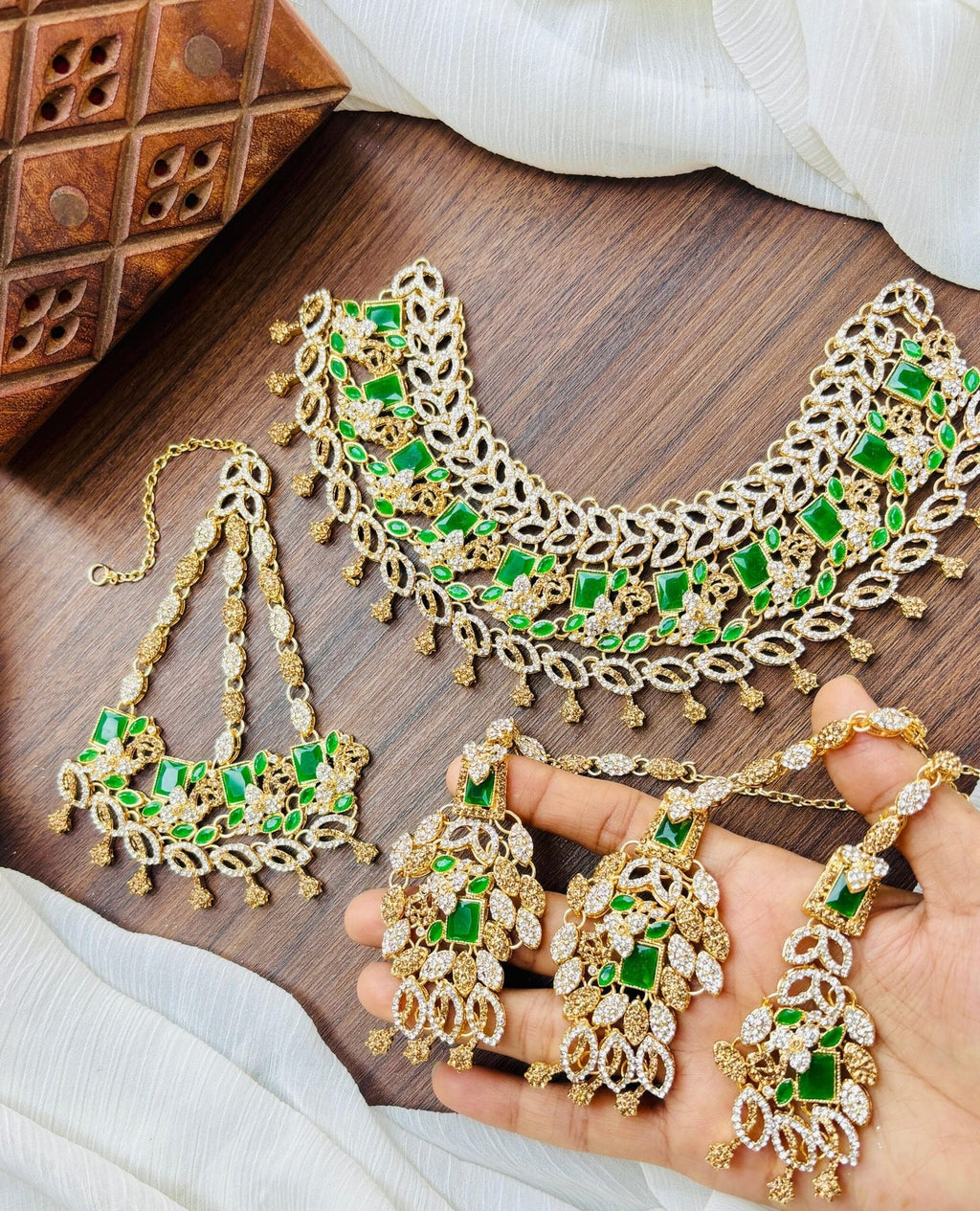 Zircon Bridal set with jhumar