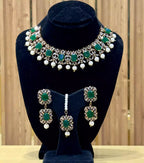 Pearl zirconia necklace set