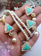 Egyptian locket set with maala