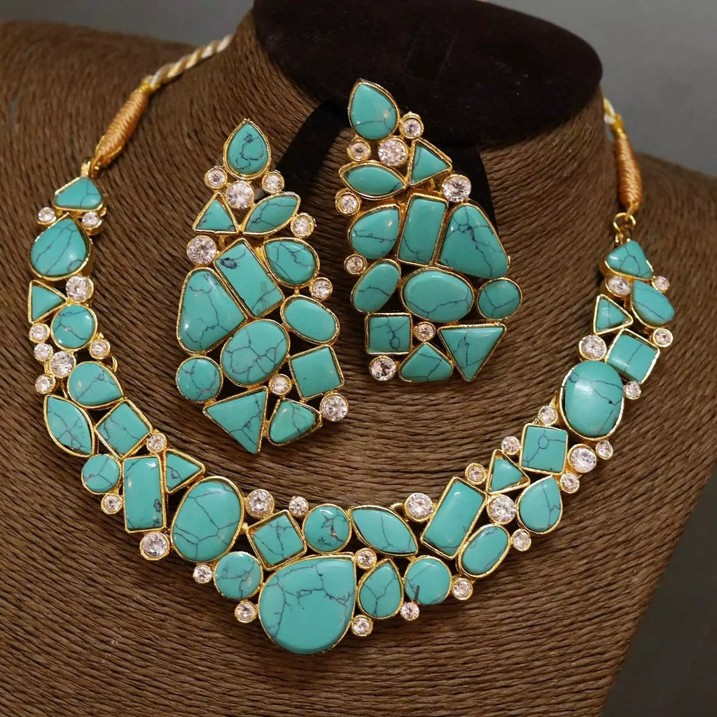 Egyptian stone necklace set
