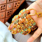Zircon openable bangle pair