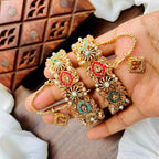 Zircon openable bangle pair
