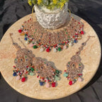 zircon bridal set with long earrings