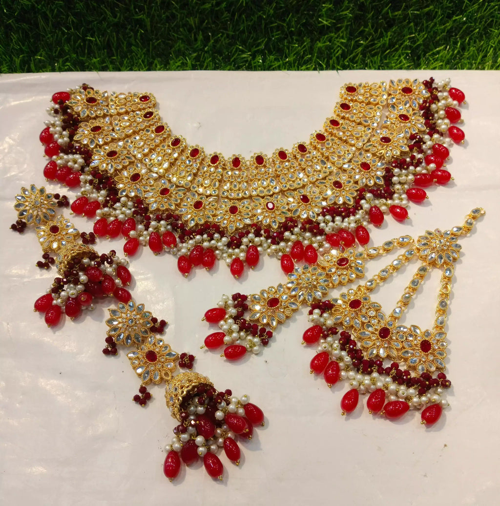 Kundan bridal set with jhumar