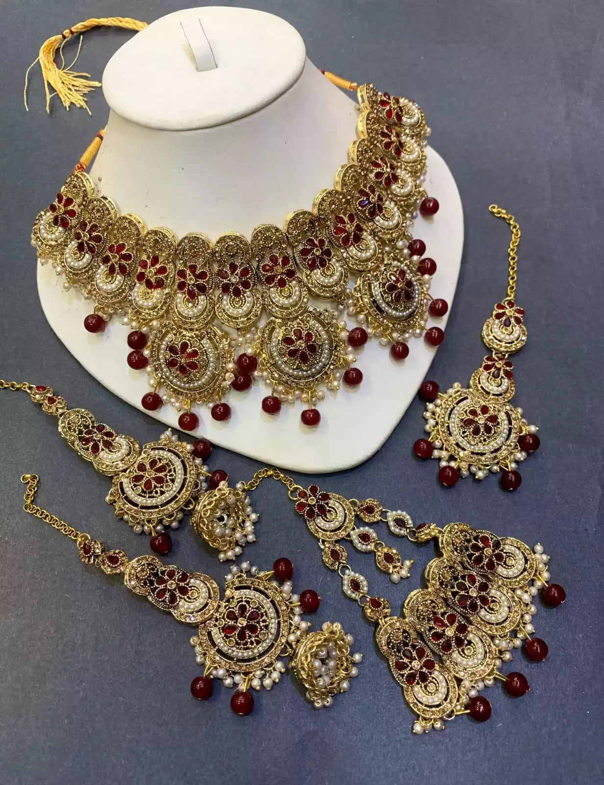 Heavy manjoos bridal jhumar set Main image