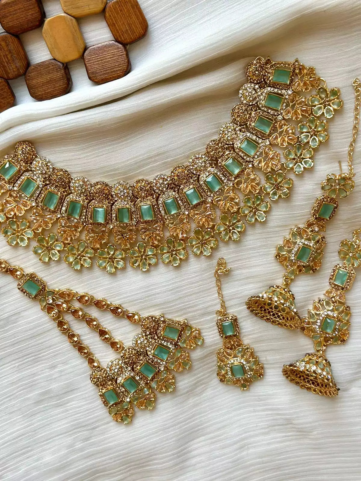 Zircon Floral Bridal set