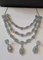 American diamond 3 layer bridal set