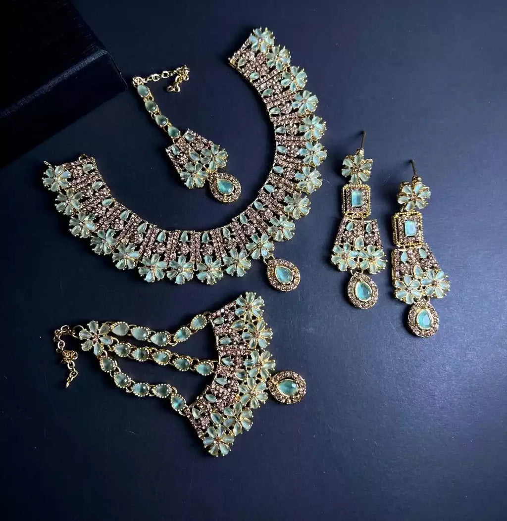 Zircon Bridal set with jhumar