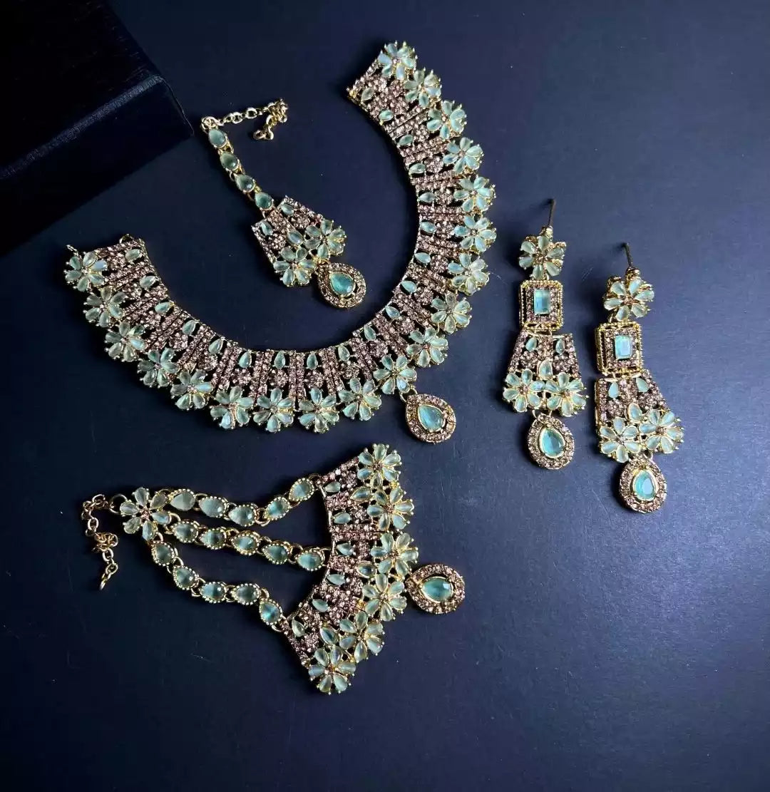 Zircon Bridal set with jhumar