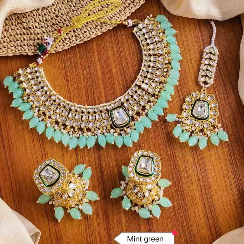 Dabbi kundan necklace set