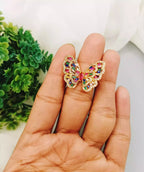 Zircon butterfly ring
