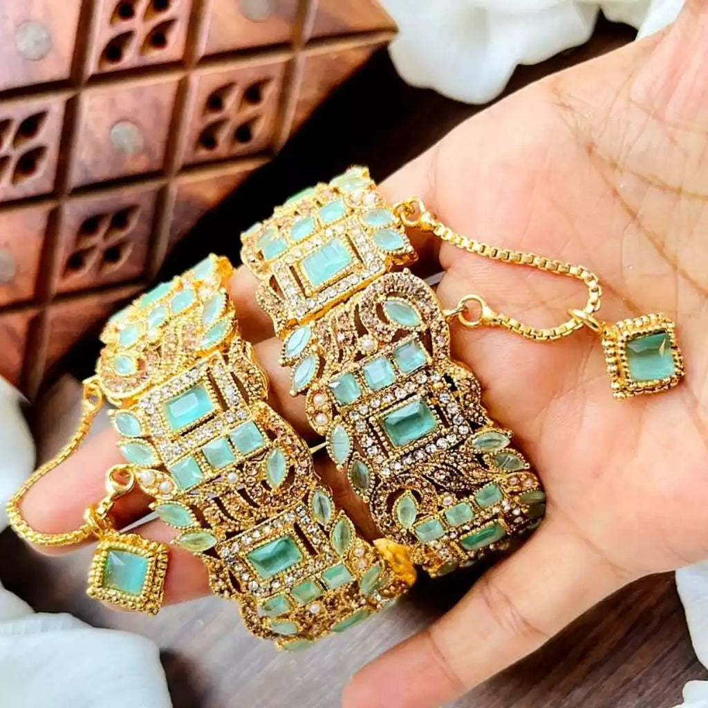 zircon openable bangle pair