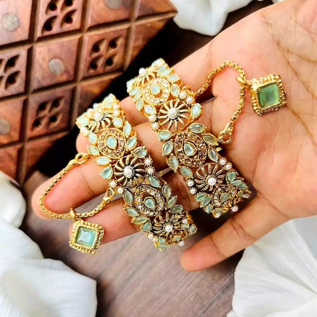 Zircon openable bangle pair