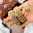 Zircon openable bangle pair