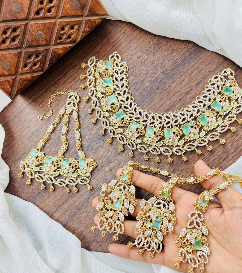 Zircon Bridal set with jhumar