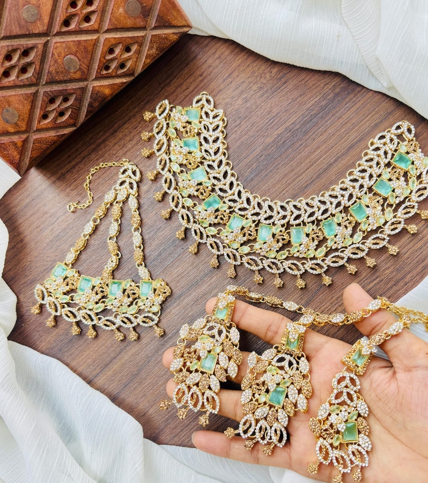 Zircon Bridal set with jhumar