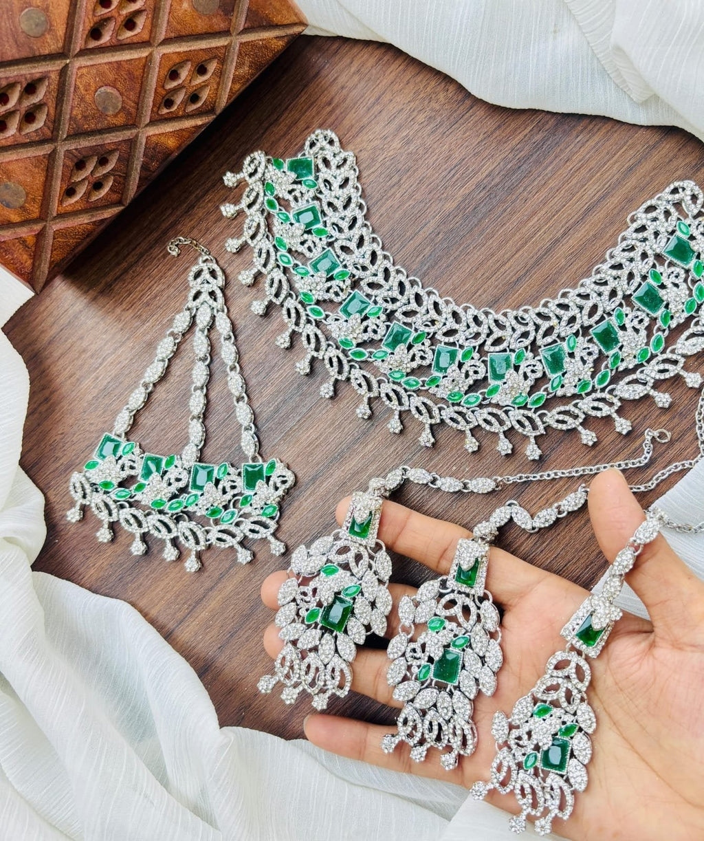 Zircon Bridal set with jhumar