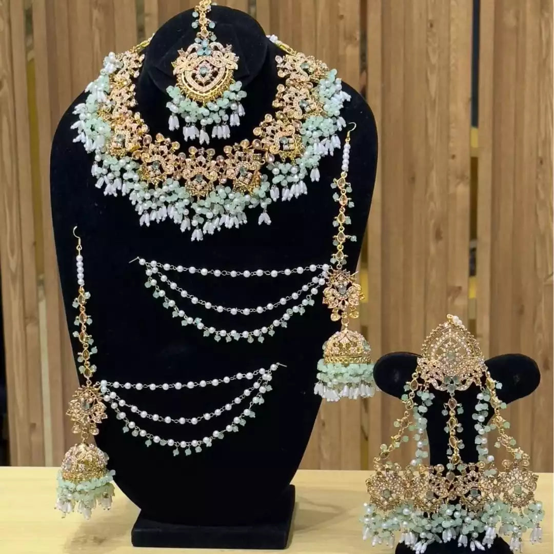 Noratan bridal set with jhumar Main image