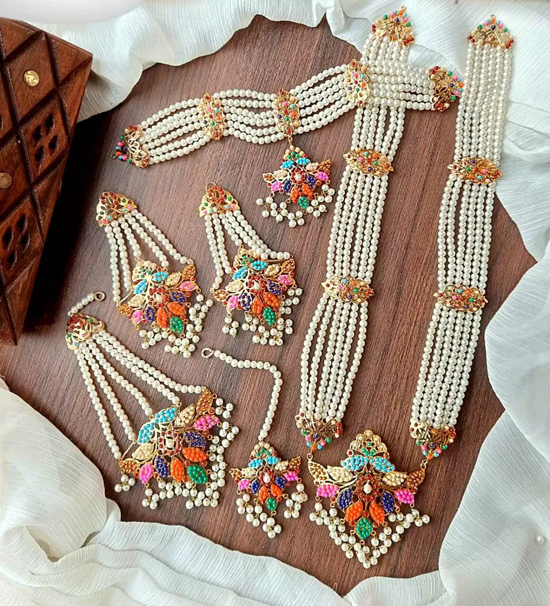 Hyderabadi Floral bridal set Secondary image