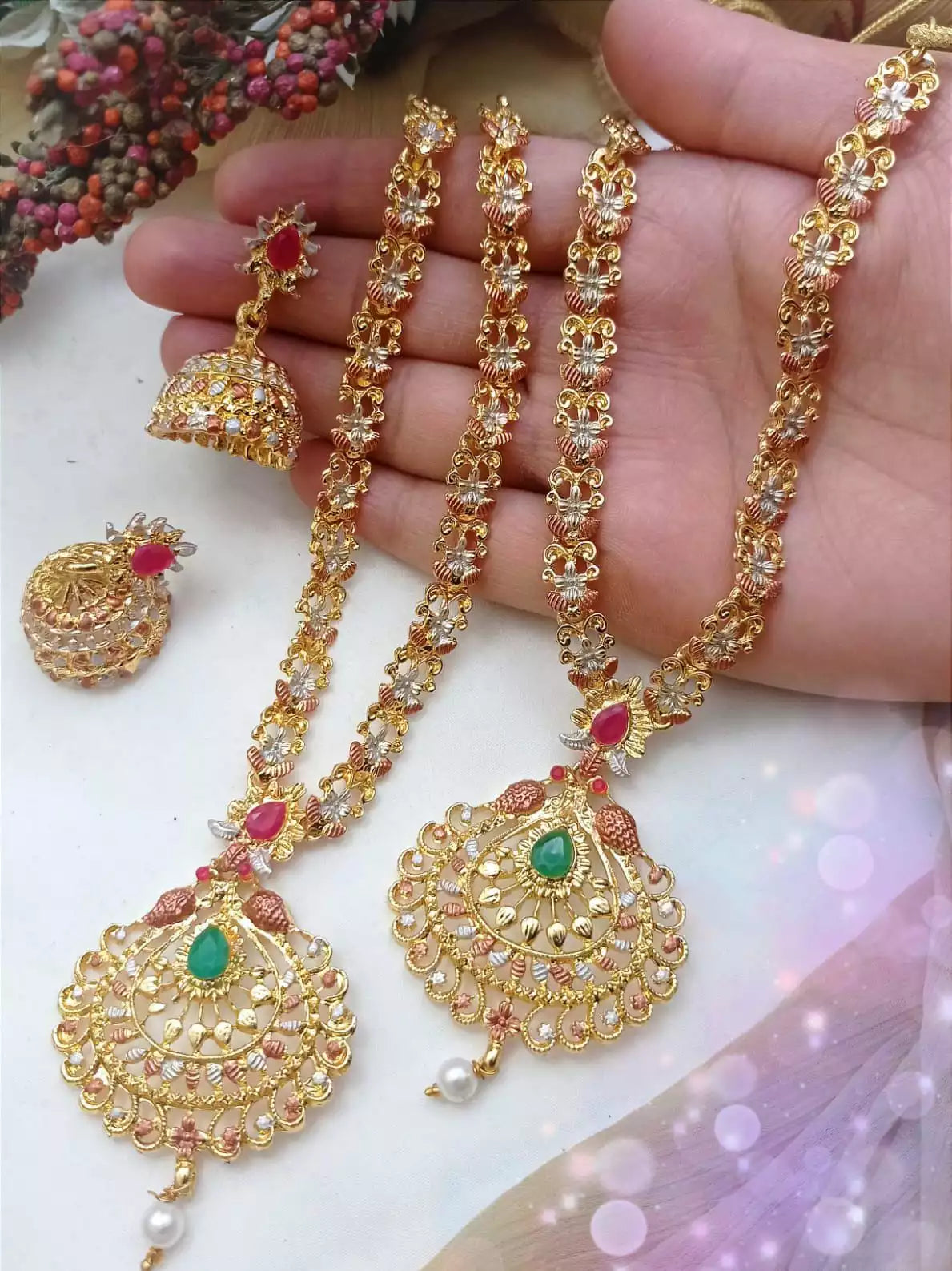 Rajwari double maala set Main image