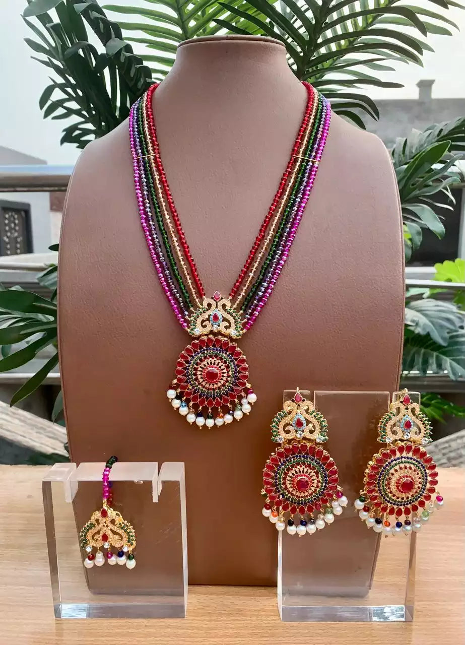 Noratan maala set with teeka