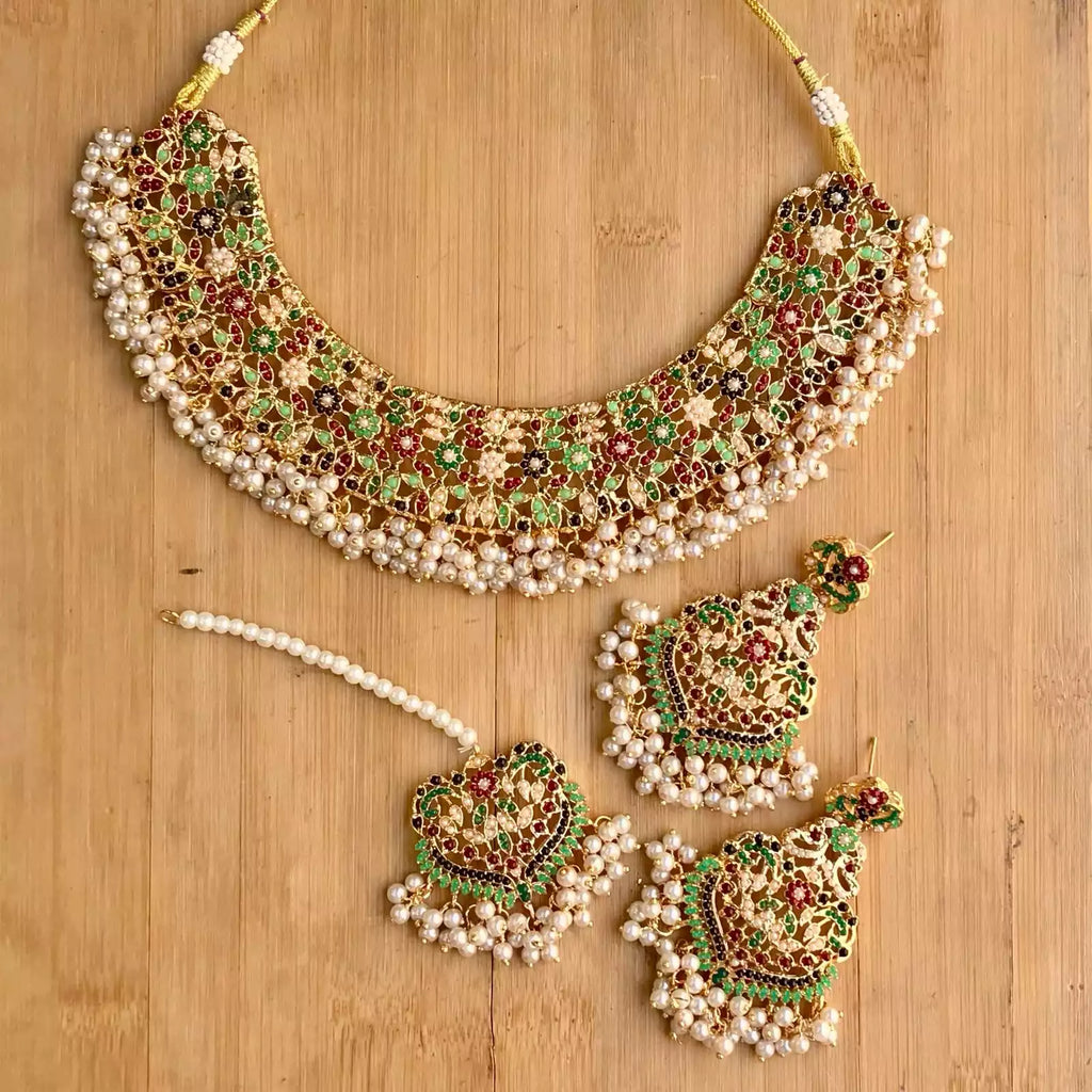 Gajra noratan necklace set