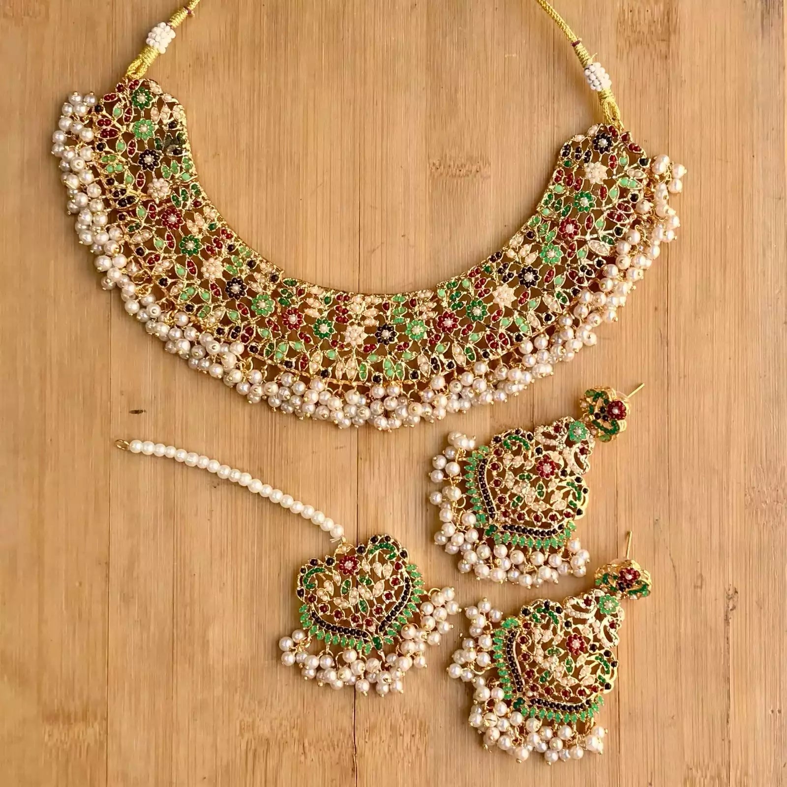 Gajra noratan necklace set