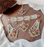 Hyderabadi choker set with big size earrings