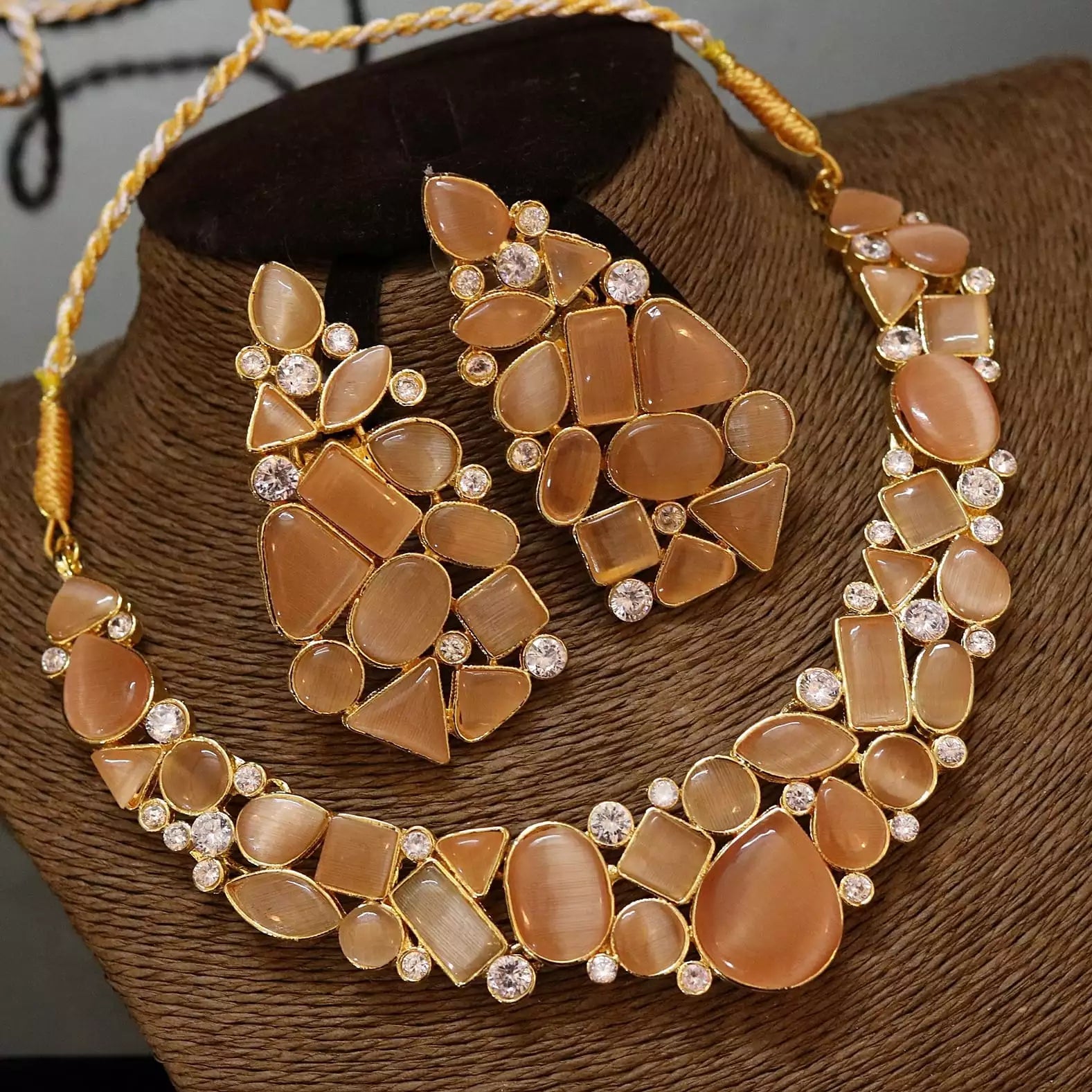 Egyptian stone necklace set