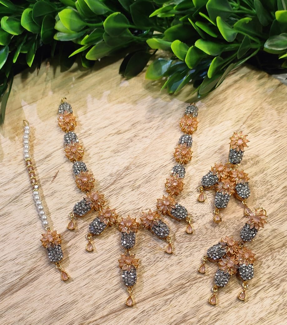 High quality zircon necklace set