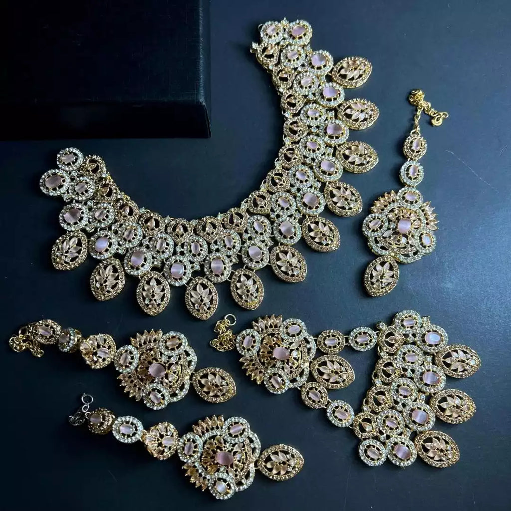 Zircon bridal set with jhumar