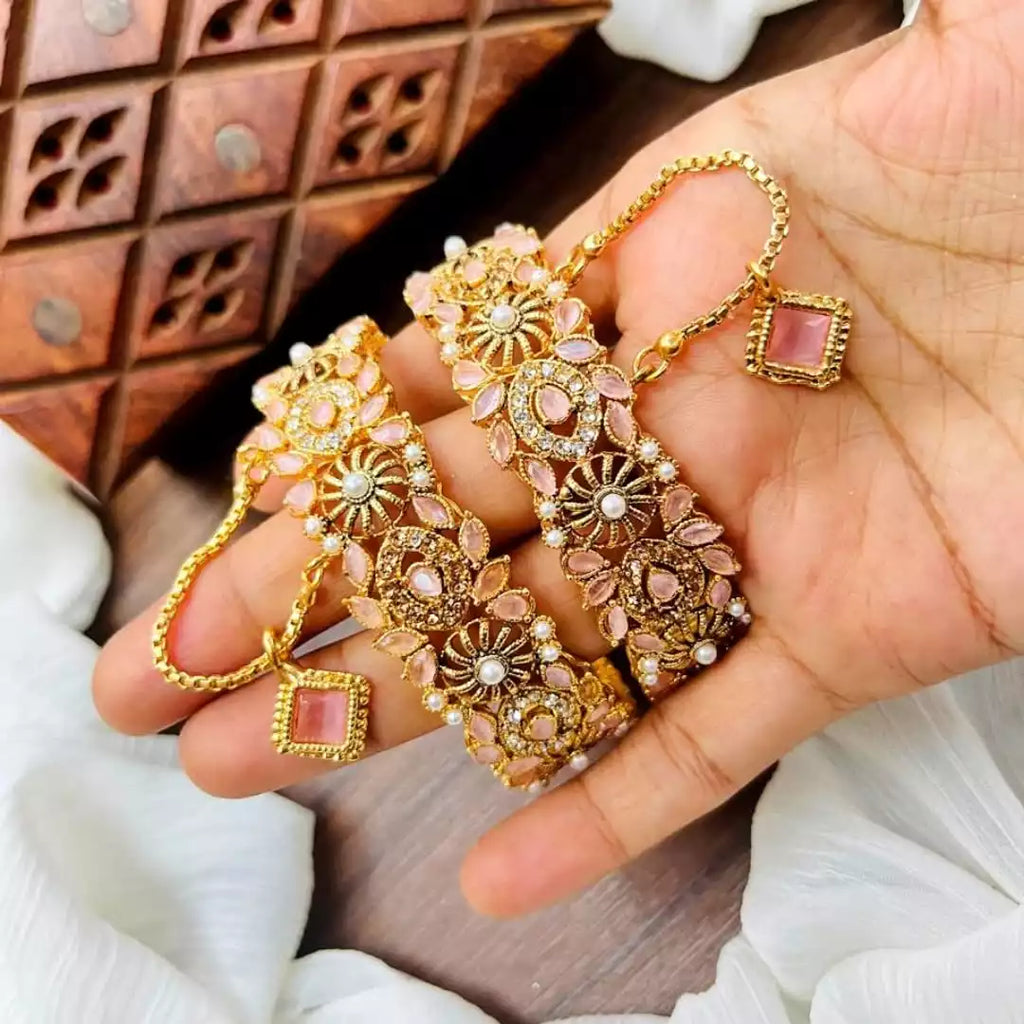 Zircon openable bangle pair