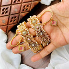 Zircon openable bangle pair