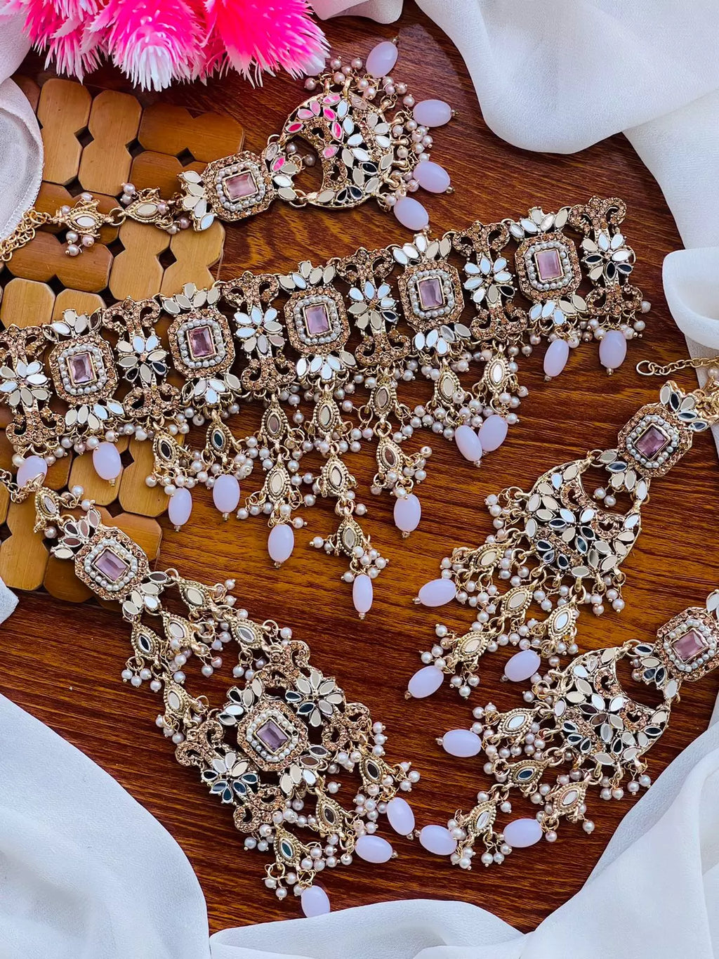 Kundan bridal set with jhumar